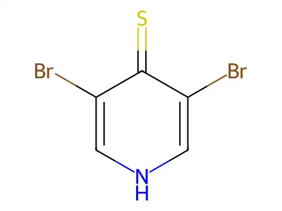 4-Pyridinethiol, 3,5-dibromo- structure