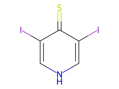 4-Pyridinethiol, 3,5-diiodo- structure