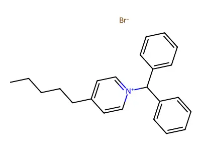 Pyridinium, N-(diphenylmethyl)-4-pentyl-, bromide structure