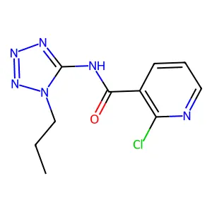 2-chloro-N-(1-propyl-1H-1,2,3,4-tetrazol-5-yl)pyridine-3-carboxamide structure