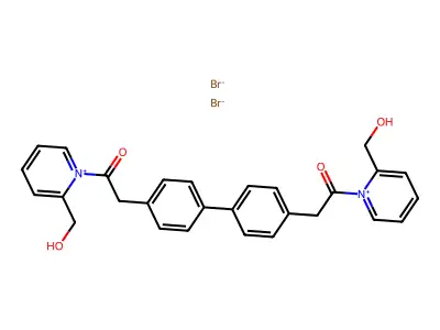 Pyridinium, (4,4'-biphenylylenebis(2-oxoethylene))bis(2-hydroxymethyl-, dibromide structure
