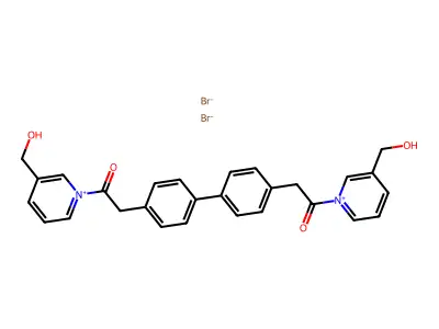 Pyridinium, (4,4'-biphenylylenebis(2-oxoethylene))bis(3-hydroxymethyl-, dibromide structure