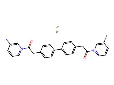 Pyridinium, (4,4'-biphenylylenebis(2-oxoethylene))bis(3-iodo-, dibromide structure