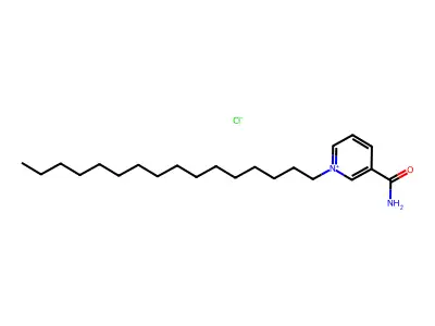 1-Hexadecylpyridin-1-ium-3-carboximidate--hydrogen chloride (1/1) structure