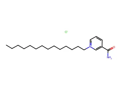 Pyridinium, 3-carbamoyl-1-tetradecyl-, chloride structure