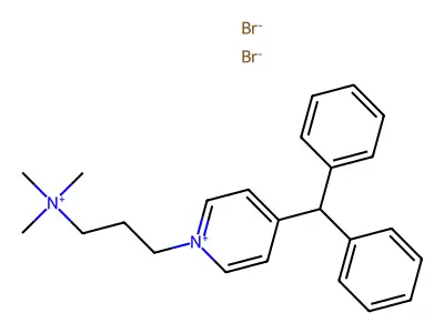 Pyridinium, 4-(diphenylmethyl)-1-(3-(trimethylammonio)propyl)-, dibromide structure