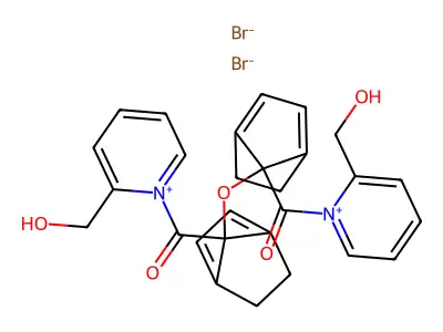 Pyridinium, (oxybis(p-phenylylene)bis(2-oxoethylene))bis(2-hydroxymethyl-, dibromide structure