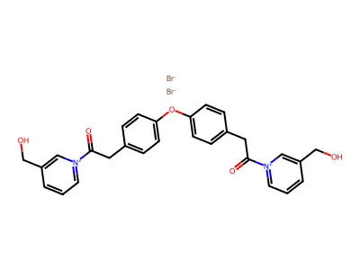 Pyridinium, (oxybis(p-phenylylene)bis(2-oxoethylene))bis(3-hydroxymethyl-, dibromide structure