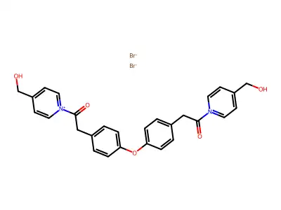 Pyridinium, (oxybis(p-phenylylene)bis(2-oxoethylene))bis(4-hydroxymethyl-, dibromide structure