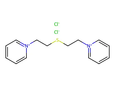 Pyridinium, thiodiethylenedi-, dichloride structure