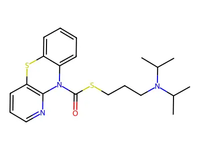 10H-Pyrido(3,2-b)(1,4)benzothiazine-10-carbothioic acid, S-(3-diisopropylaminopropyl) ester structure