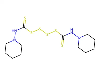Tetrasulfide, bis(piperidinothiocarbamoyl) structure