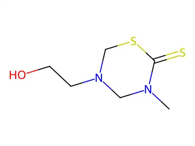 2H-1,3,5-Thiadiazine-2-thione, tetrahydro-5-(2-hydroxyethyl)-3-methyl- structure