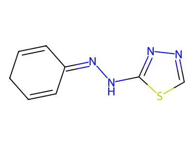 1,3,4-Thiadiazole, 2-(cyclohexadienylidene)hydrazino- structure