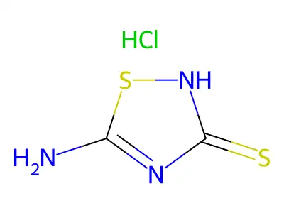 1,2,4-Thiadiazole-3-thiol, 5-amino-, hydrochloride structure