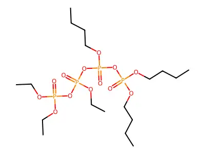 Tetraphosphoric acid, tributyl triethyl ester structure