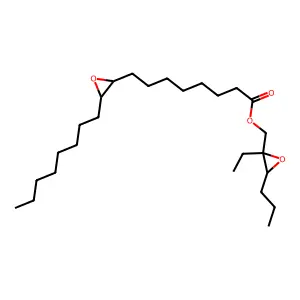 2,3-Epoxy-2-ethylhexyl 9,10-epoxyoctadecanoate structure