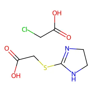 2-Imidazoline, (carboxymethylthio)-, chloroacetate structure