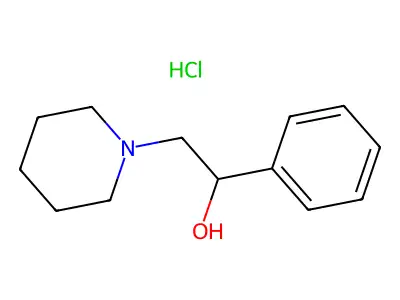 1-Piperidineethanol, alpha-phenyl-, hydrochloride structure