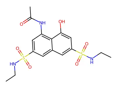 Acetamide, N-[3,6-bis[(ethylamino)sulfonyl]-8-hydroxy-1-naphthalenyl]- structure