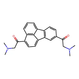 Ethanone, 1,1'-(3,9-fluoranthenediyl)bis[2-(dimethylamino)- structure