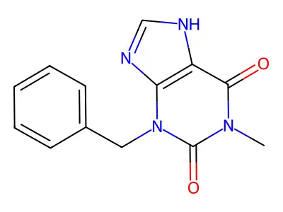 1H-Purine-2,6-dione, 3,7-dihydro-1-methyl-3-(phenylmethyl)- structure