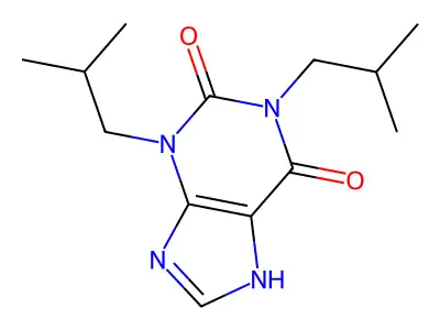 1H-Purine-2,6-dione, 3,7-dihydro-1,3-bis(2-methylpropyl)- structure