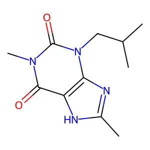 1,8-Dimethyl-3-isobutylxanthine structure