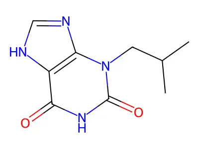 1H-Purine-2,6-dione, 3,7-dihydro-3-(2-methylpropyl)- structure