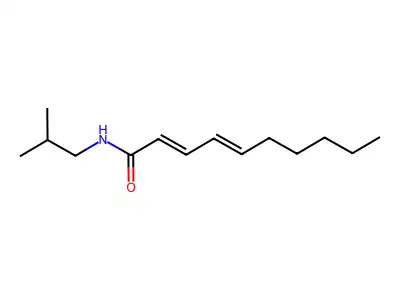 n-Isobutyl-2,4-decadienamide structure