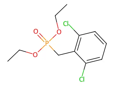 Phosphonic acid, [(2,6-dichlorophenyl)methyl]-, diethyl ester structure