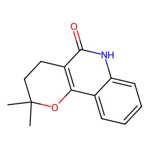 5H-Pyrano[3,2-c]quinolin-5-one, 2,3,4,6-tetrahydro-2,2-dimethyl- structure