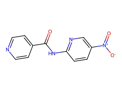 N-(5-nitropyridin-2-yl)pyridine-4-carboxamide structure