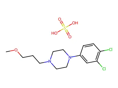 Piperazine, 1-(3,4-dichlorophenyl)-4-methoxypropyl-, sulfate structure