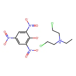 2,2'-二氯-N-乙基二乙胺苦味酸盐 structure