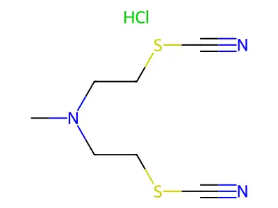 Thiocyanic acid, ester with 2,2'-(methylamino)diethanol, hydrochloride structure