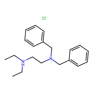 Dibenzylamine, N-(diethylaminoethyl)-, hydrochloride structure