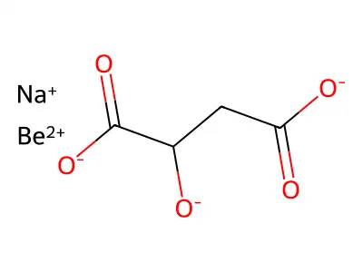 Beryllium sodium 2-oxidobutanedioate (1/1/1) structure
