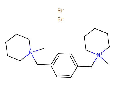 Piperidinium, 1,1'-(p-xylylene)bis(N-methyl-, dibromide structure