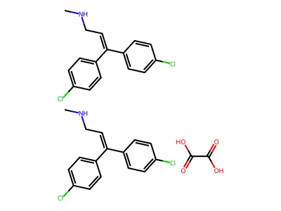 2-Propen-1-amine, 3,3-bis(p-chlorophenyl)-N-methyl-, oxalate structure