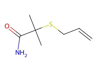 2-(烯丙硫基)-2-甲基丙酰胺 structure