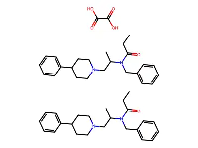 Propionamide, N-benzyl-N-(1-methyl-2-(4-phenylpiperidino))ethyl-, oxalate structure