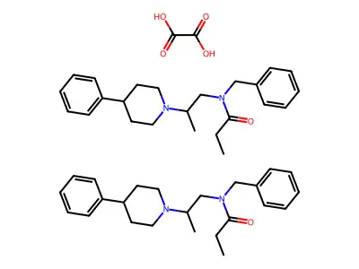 Propionamide, N-benzyl-N-(2-methyl-2-(4-phenylpiperidino))ethyl-,oxalate structure
