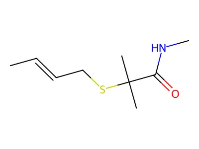 2-[(2-丁烯基)硫代]-N,2-二甲基丙酰胺 structure