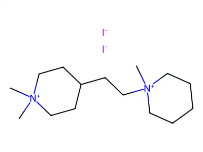 Piperidinium, 1,1',1'-trimethyl-1,4'-ethylenedi-, diiodide structure