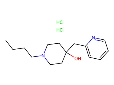 4-Piperidinol, 1-butyl-4-(2-pyridyl)methyl-, dihydrochloride structure
