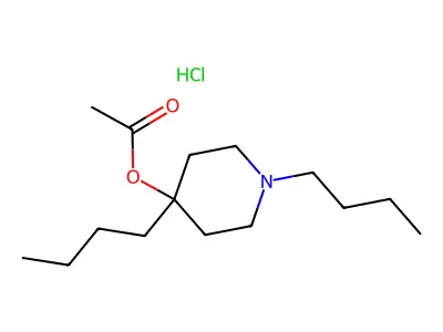 4-Piperidinol, 1,4-dibutyl-, acetate, hydrochloride structure