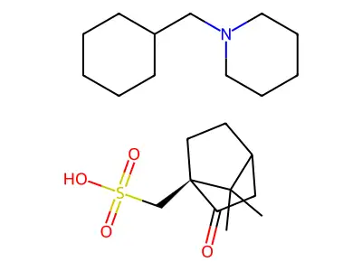 Piperidinomethylcyclohexane, camphosulfate structure