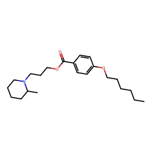 3-(2-Methylpiperidin-1-yl)propyl 4-(hexyloxy)benzoate structure