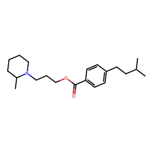 3-(2-Methylpiperidin-1-yl)propyl 4-(3-methylbutyl)benzoate structure